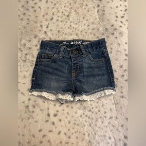 Cat & Jack toddler girl ruffle jean shorts